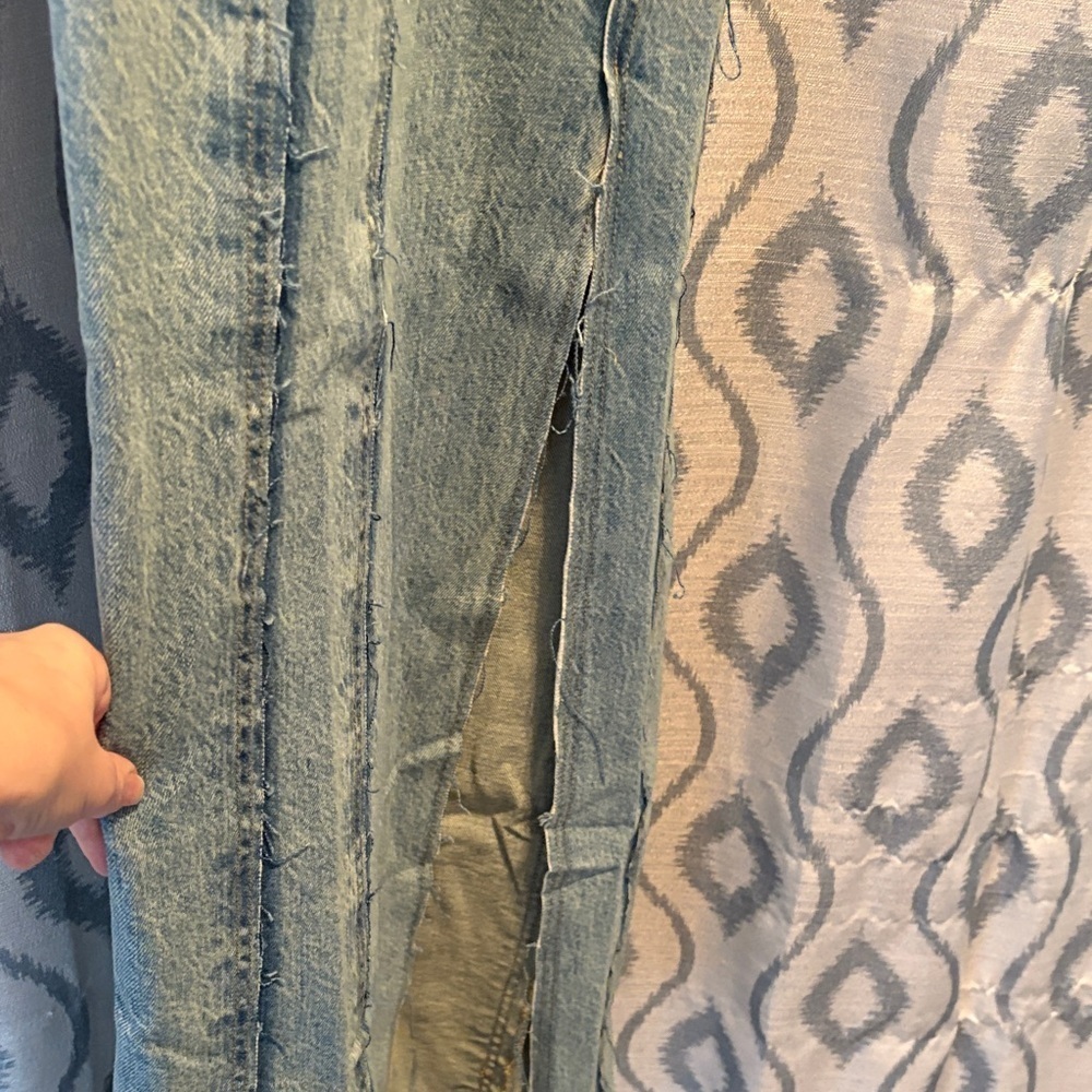 Contouring Light Blue Maxi Denim Dress - Picture 9 of 11